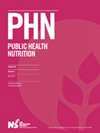 PUBLIC HEALTH NUTRITION杂志封面